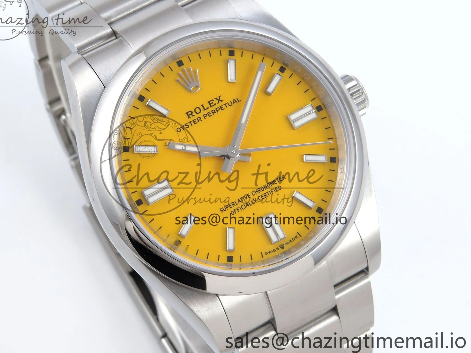 MiroTime 0330 Oyster Perpetual 126000 36mm EWEF Best Edition 904L Steel Yellow Dial A Supportive 777